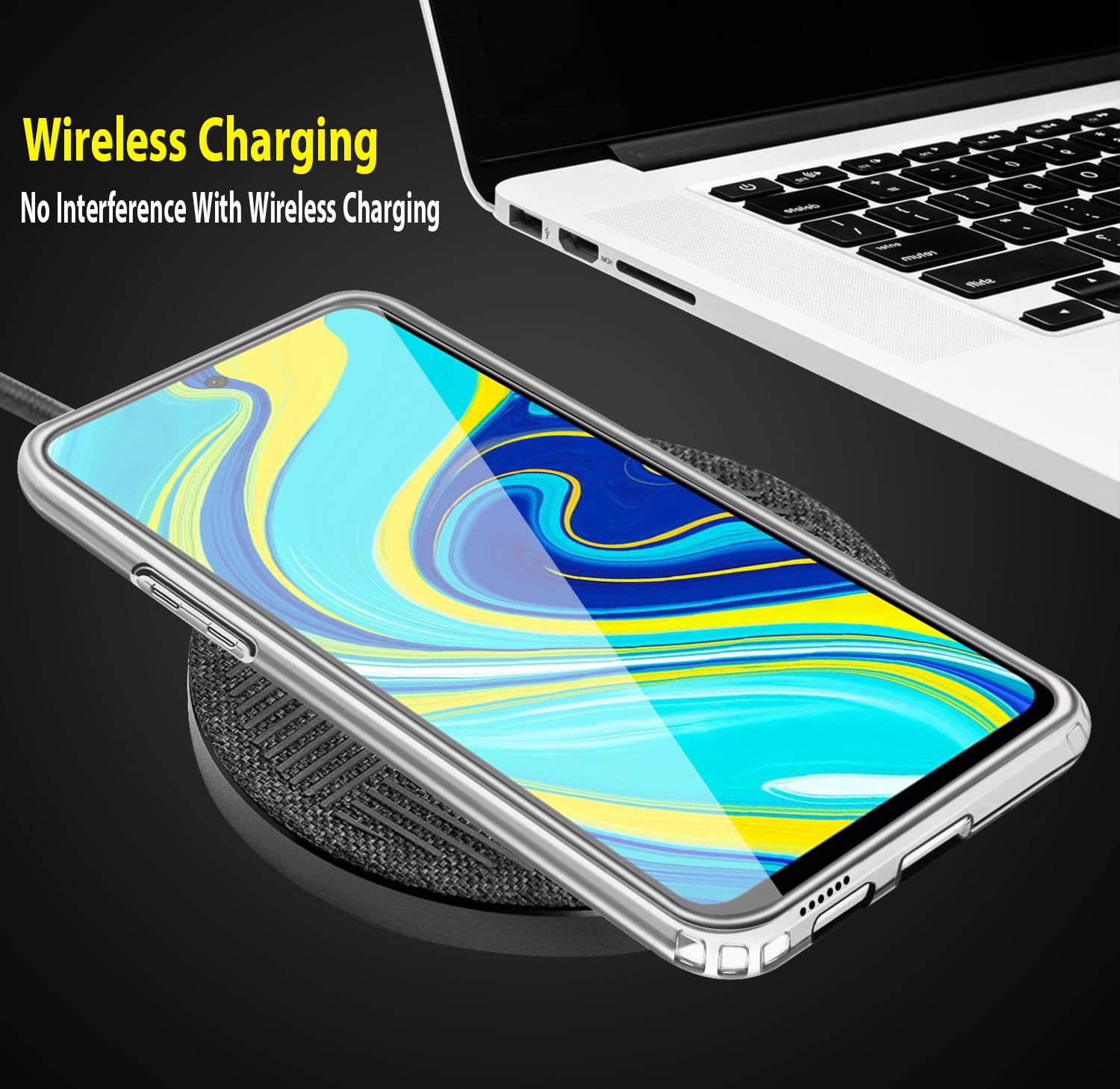 PANXIYUE Cover Compatibile con Xiaomi Redmi Note 9S / Redmi Note 9 PRO,360°Full Body Silicone TPU Protezione Resistente Custodia Cover per Xiaomi Redmi Note 9S/Note9 PRO(Transparent