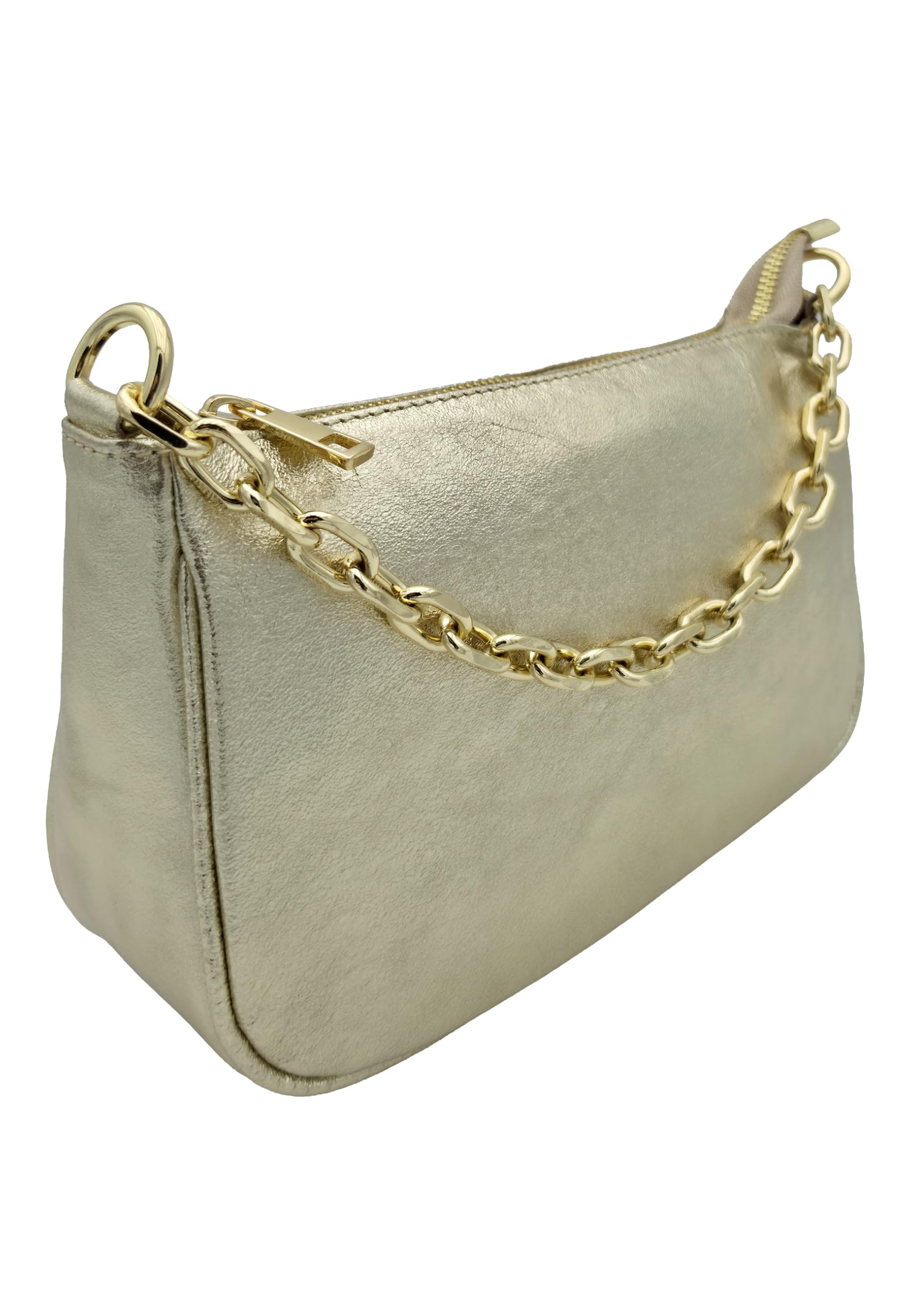 Chicca Borse Pochette Borsetta Donna in Pelle Italiana Clutch Tracollina