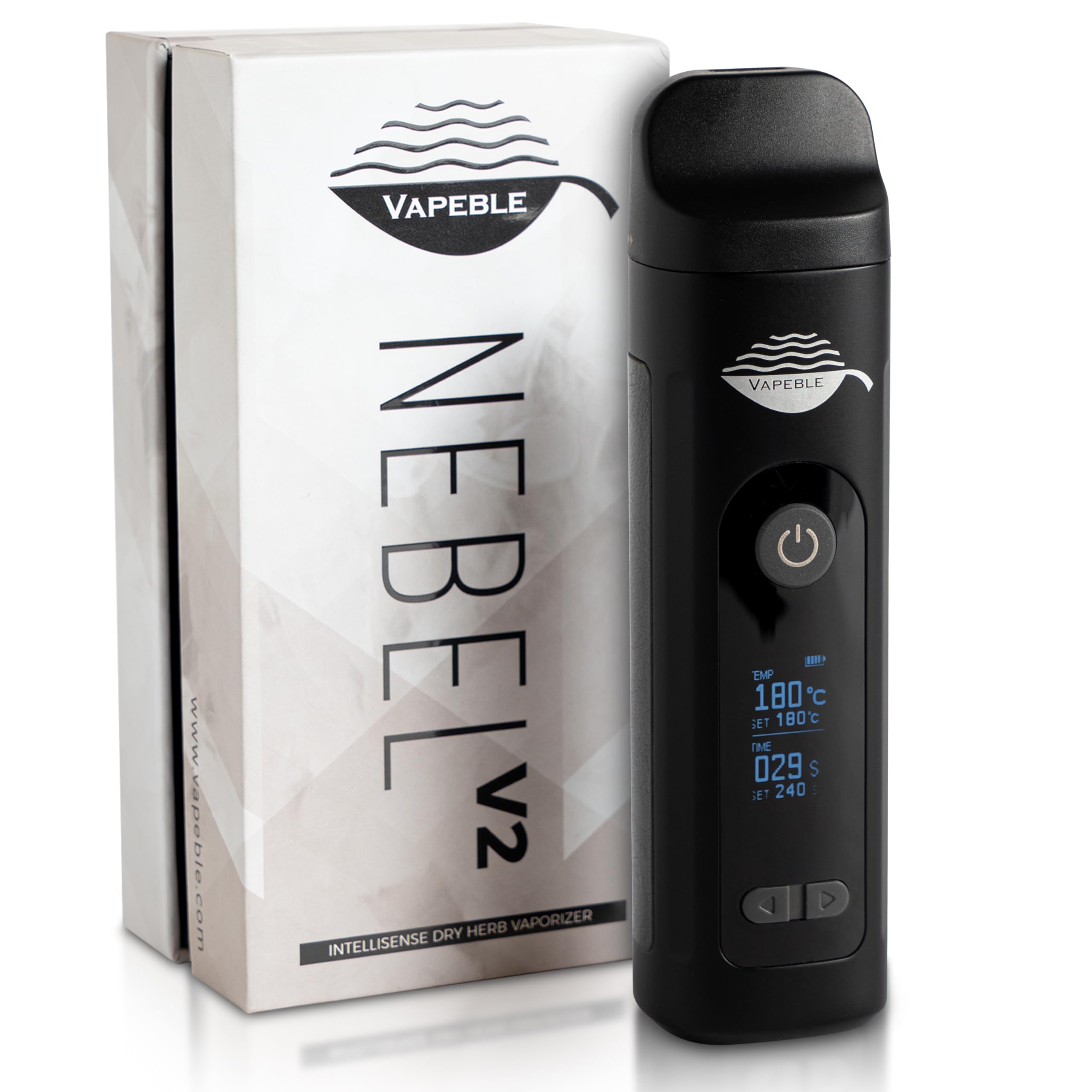 Vaporizer Nebel V2 Vaporizzatore compatto per erbe, sistema di vaporizzazione DHS, display OLED in 20sec a 160°C - 240°C, 2600 mAh vaporizzazione Intellisense per erbe secche oli e concentrati