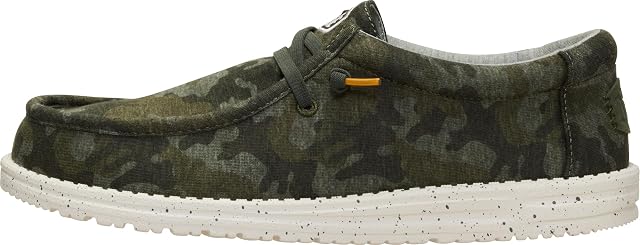 HEYDUDE HEYDUDE Men's Wally Stretch Jersey Camo Slip On Shoe, Deep Depths/MultiSize 7 | Lightweight Casual Loafers | Easy On Travel Shoes for Men