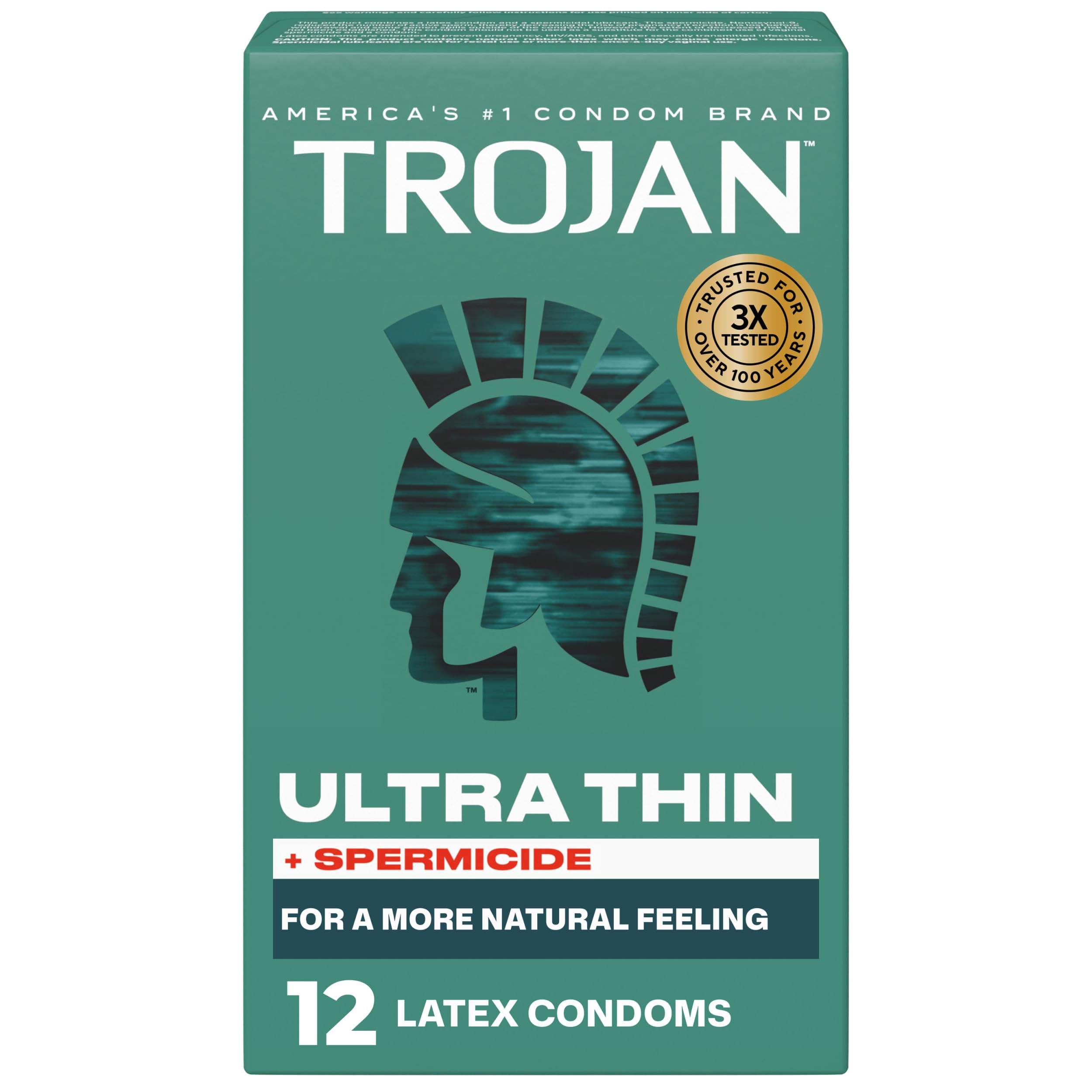 Trojan Condom Sensitivity Ultra Thin Spermicidal, 12 Count-image-38