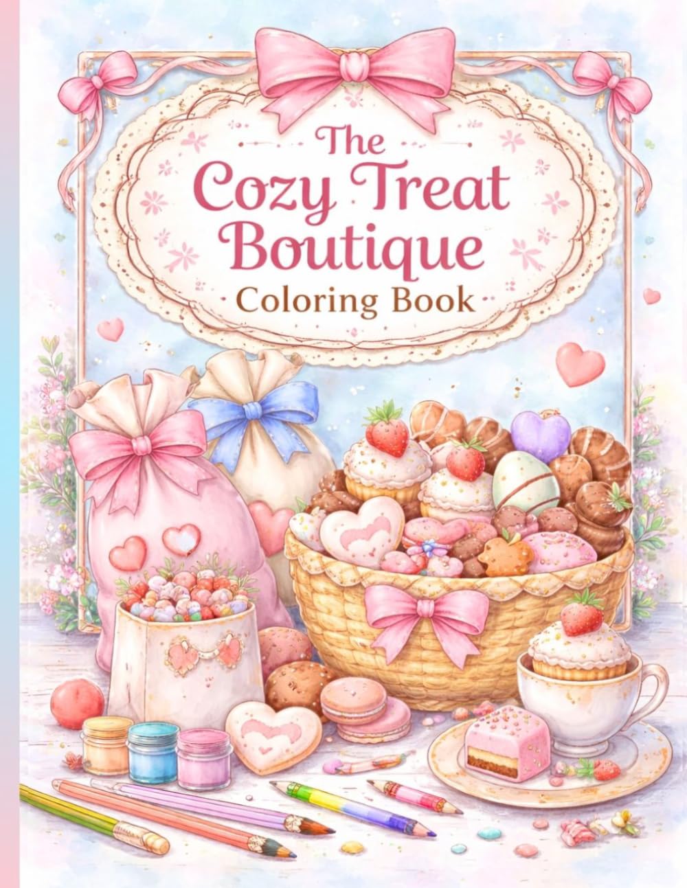 The Cozy Treat Boutique Coloring Book: A Relaxing Sweet Treats Coloring Book with Cute Desserts, Cozy Scenes & Stress-Relief Designs for Adults