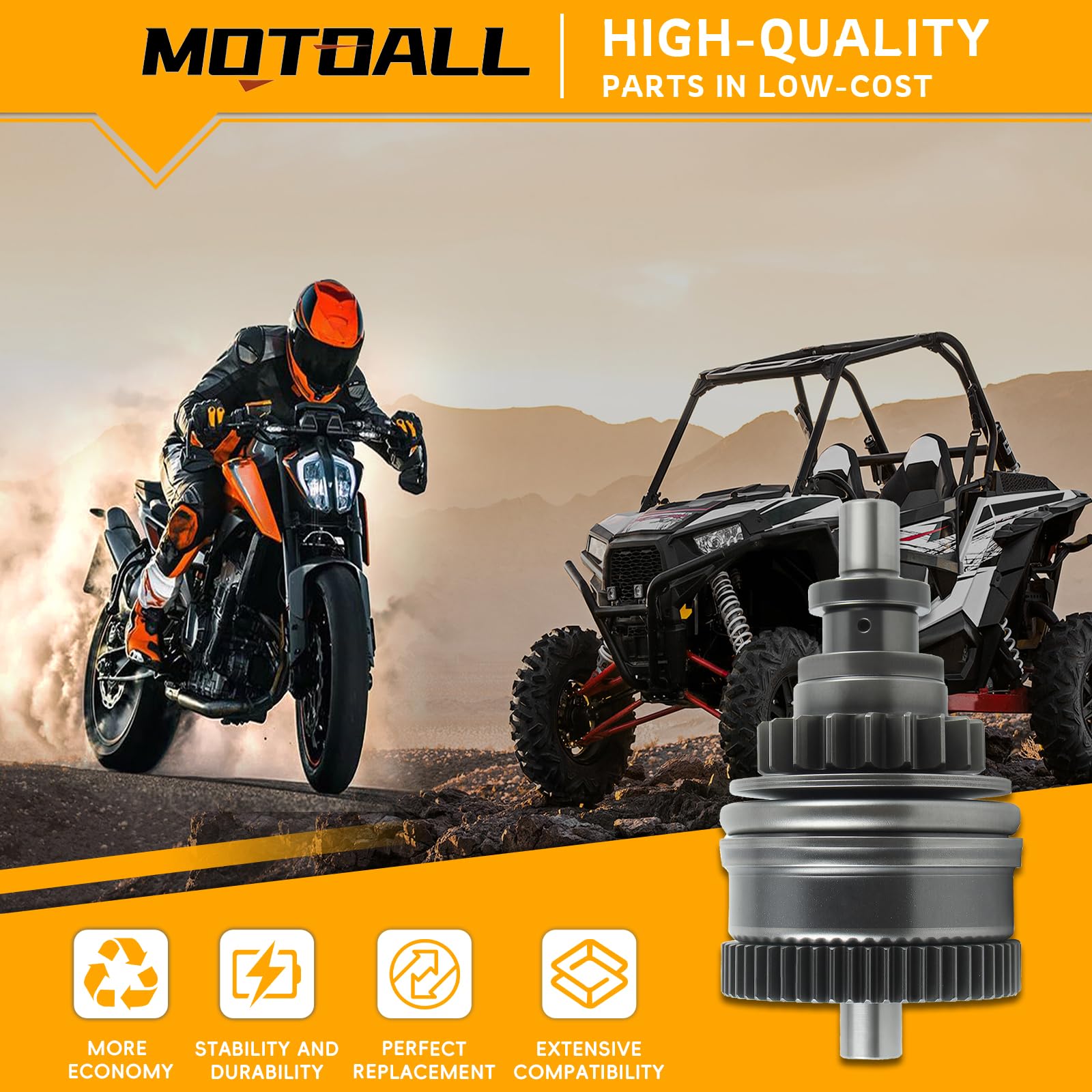 MOTOALL Starter Drive Bendix fits for Kawasak 650 750 800