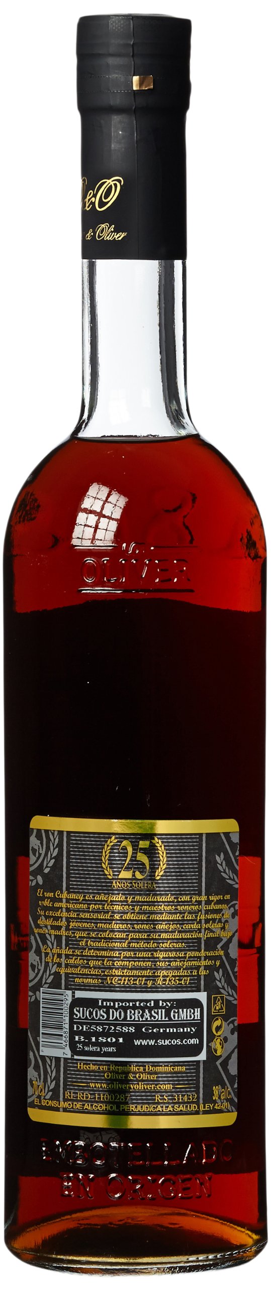 Ron Cubaney TESORO 25 Sistema Solera 38% Vol. 0,7l in Giftbox