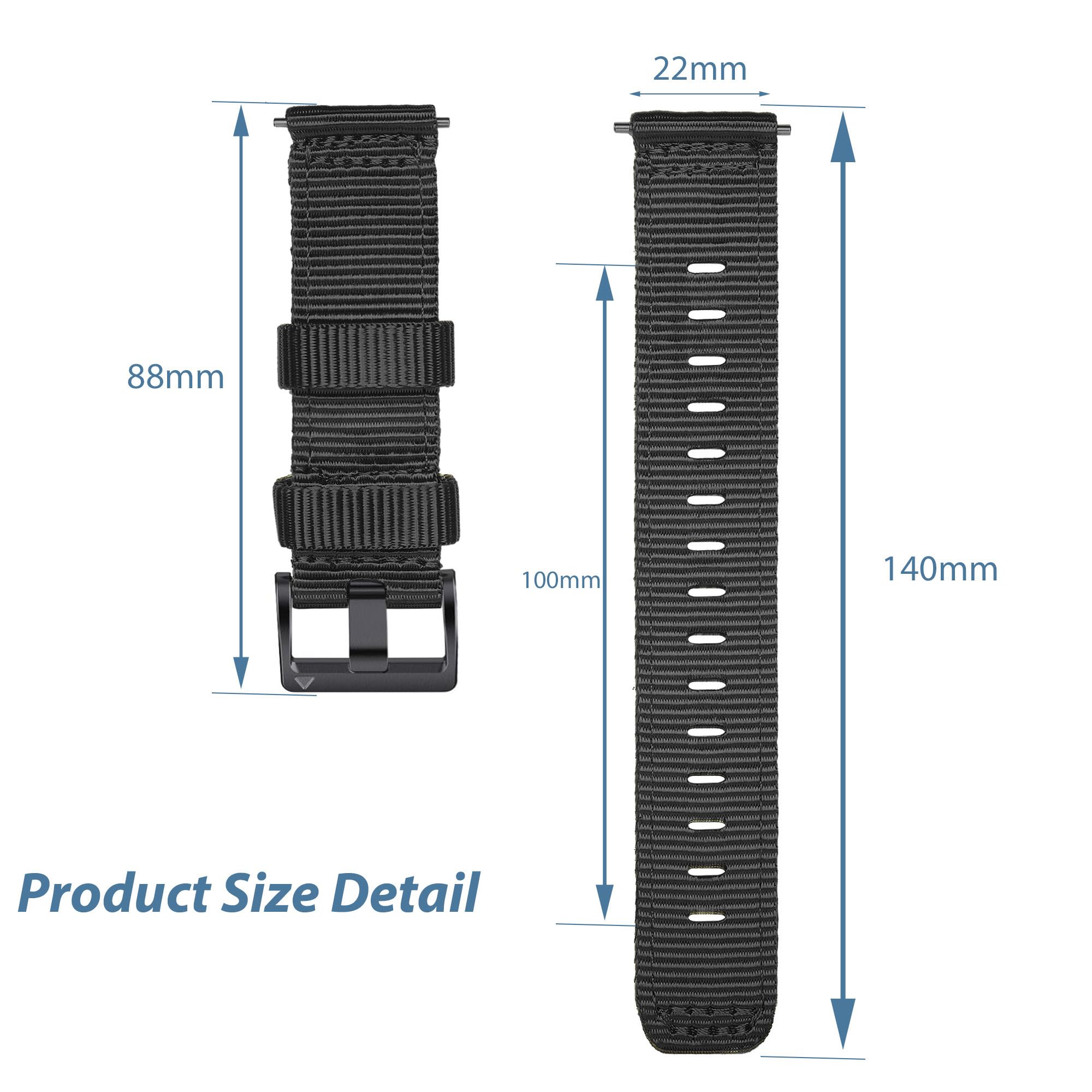 Bracelet de montre compatible Garmin Instinct/Instinct 2 Solar/Instinct 3 45 mm, Instinct E 45 mm, bracelet de rechange sport en nylon pour homme et femme pour Garmin Instinct Tactical/Esports/Solar
