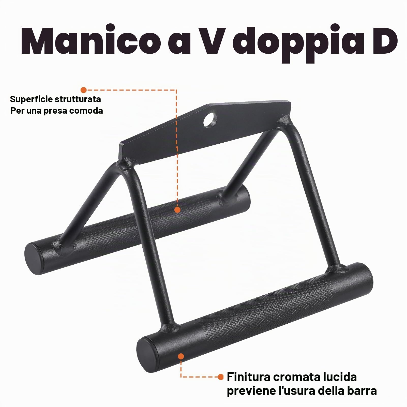 SERTT LAT - Accessorio per macchina da allenamento, accessori per cavi, barra dritta per tricipiti, maniglia D, barra a V