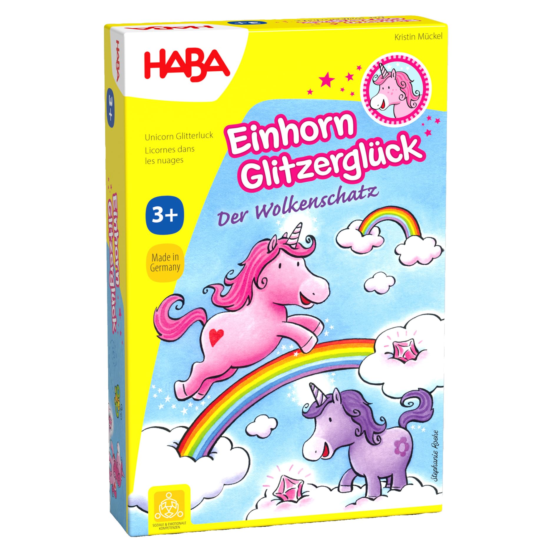 Haba Einhorn Glitzerglück Gra Planszowa, Wielokolorowy, Od 3 lat
