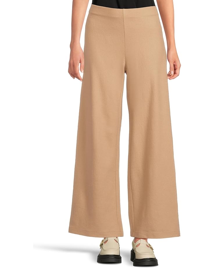 Eileen Fisher Petite Felted Wool Jersey Full Wide Pants - Main View