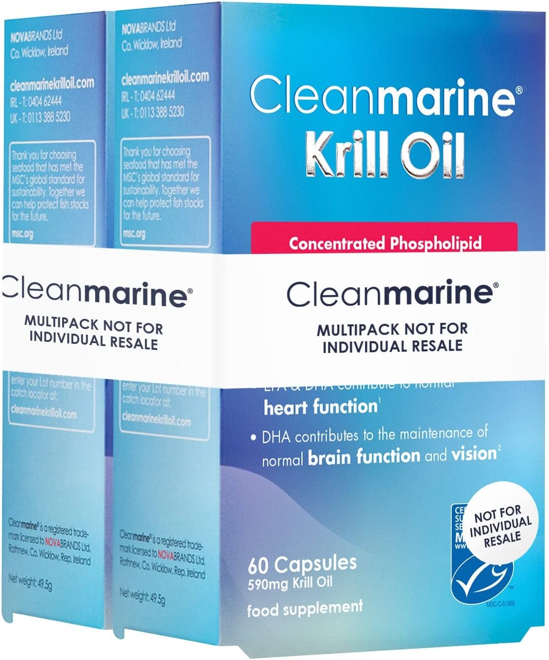 Cleanmarine Krill Oil Packed with EPA & DHA Omega 3 with Added Astaxanthin and Choline