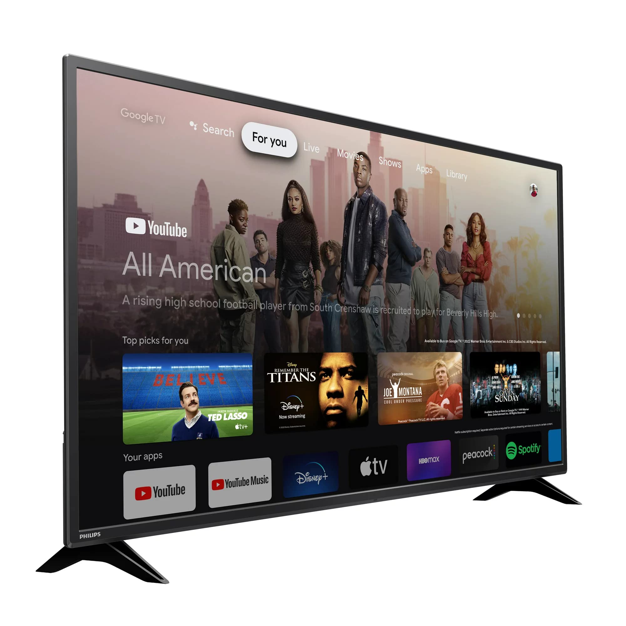 PHILIPS 55-Inch Class 4K 2160p Smart LED TV HDR Game Mode Google Assistant & Chromecast Built-in Bluetooth Connectivity 55PUL7552/F7 (Renewed)