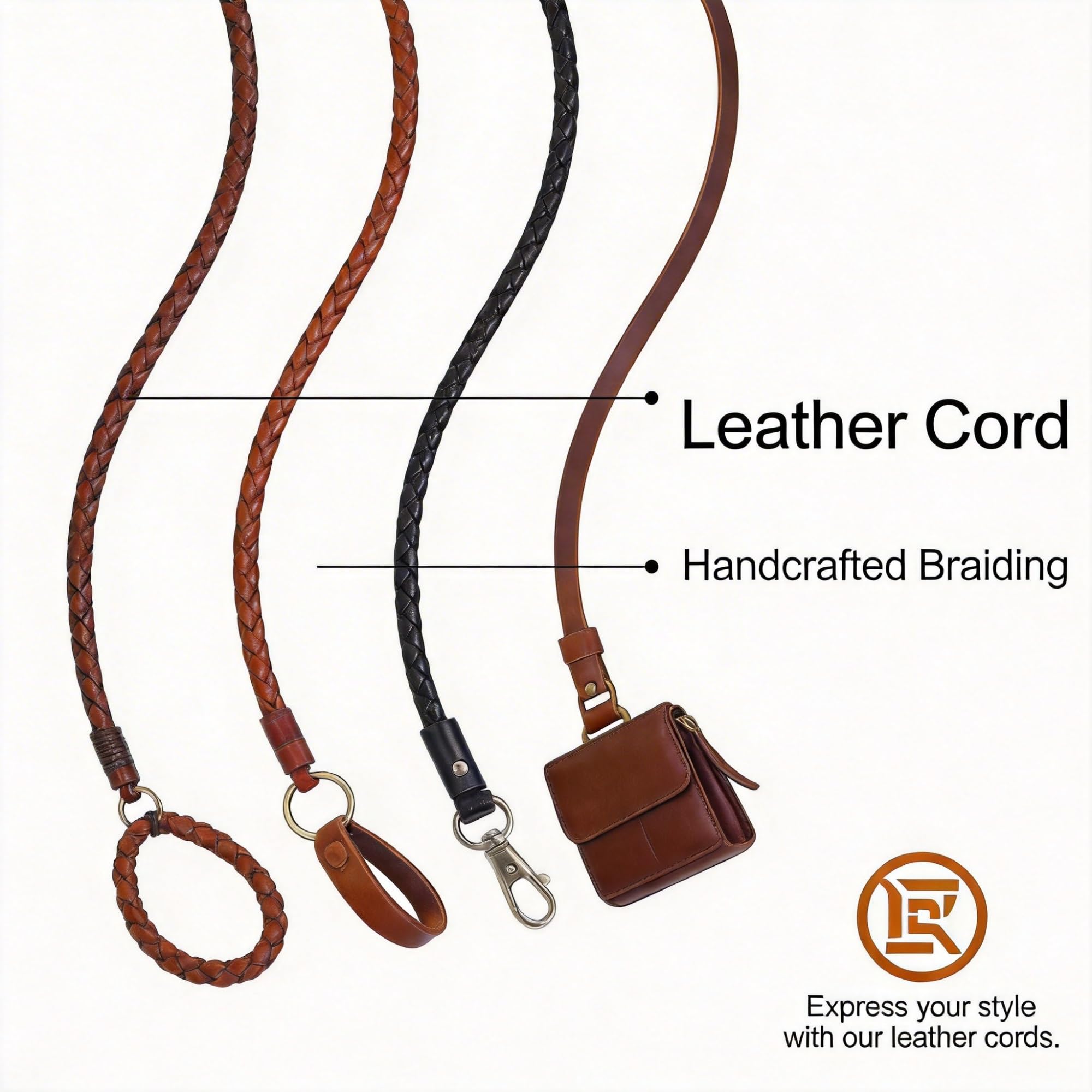 Cordon en cuir pour tressage et laçage - 5 m