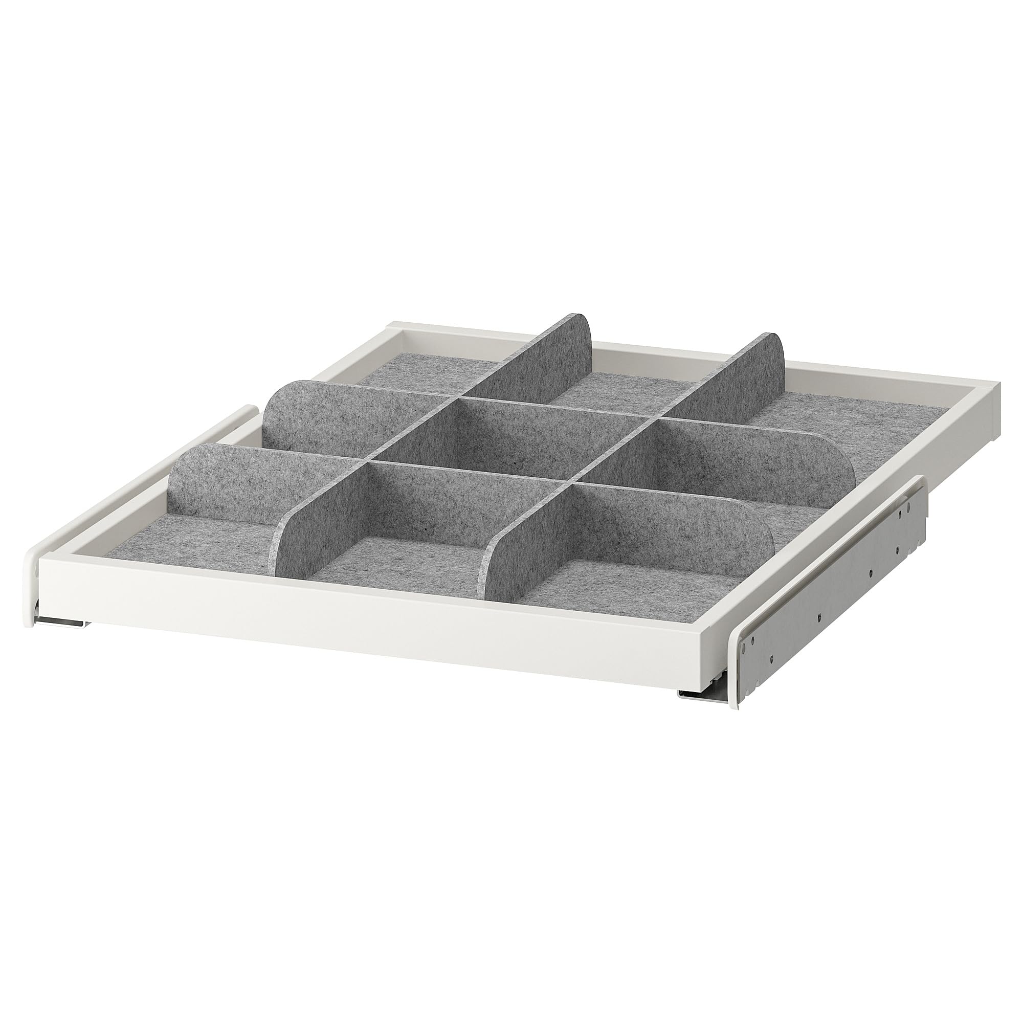 Plateau coulissant avec séparation KOMPLEMENT 50x58cm pour stopper le désordre