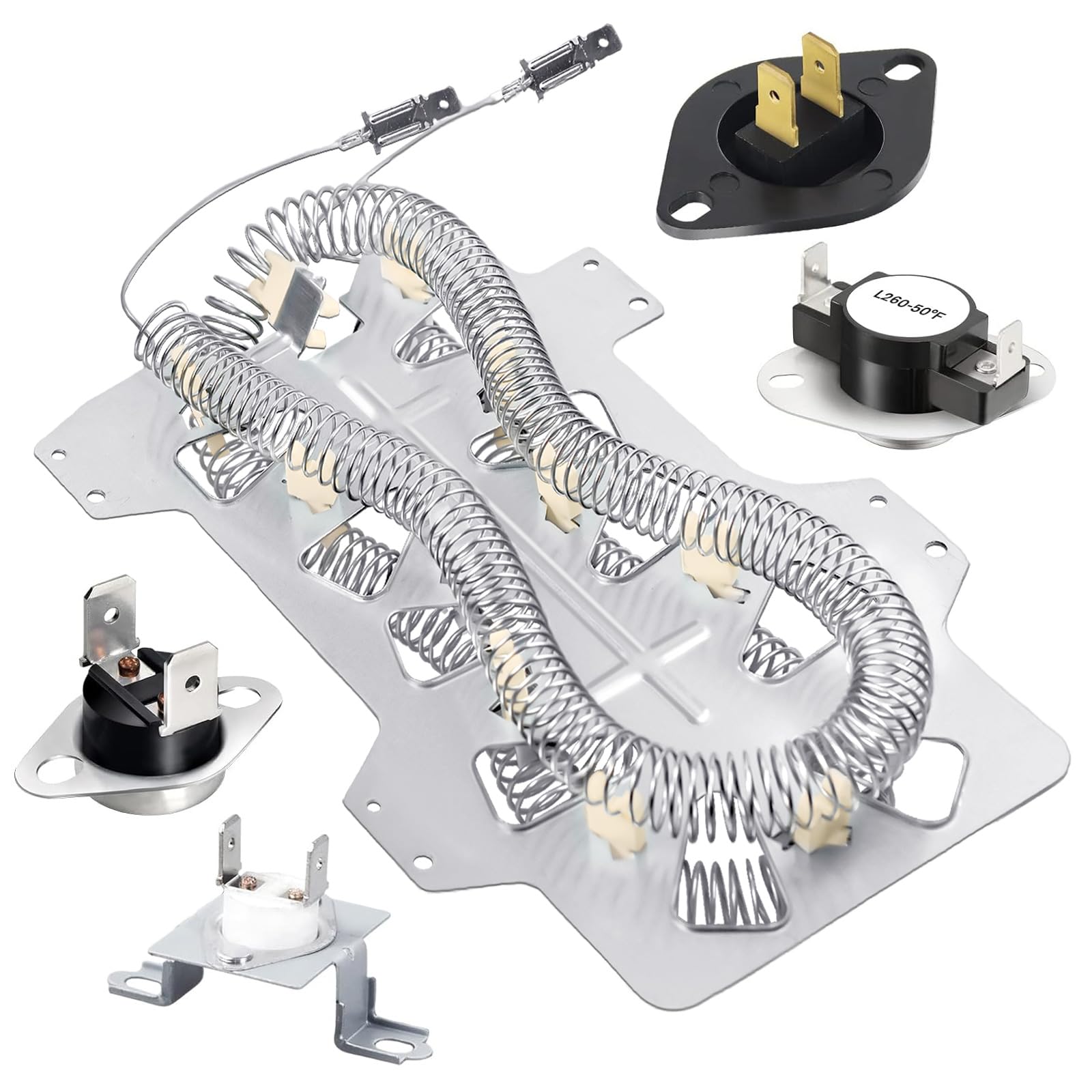 Techecook DC47-00019A Dryer Heating Element for SAMSUNG DV40J3000EW/A2 DV42H5000EW/A3 DV42H5200EP/A3 DV42H5200EW/A3 DV45H7000EW/A2 DVE50R5400V/A3 DV48H7400EW/A2 DVE50M7450W/A3 DVE50R5200W/A3 Dryer