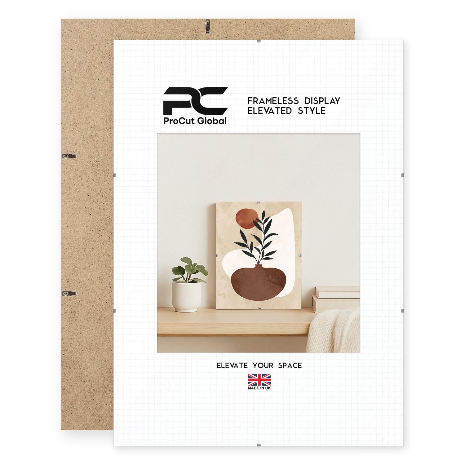 Procut Global 35x25cm Frameless Clip Picture Frames For Photos — image 1