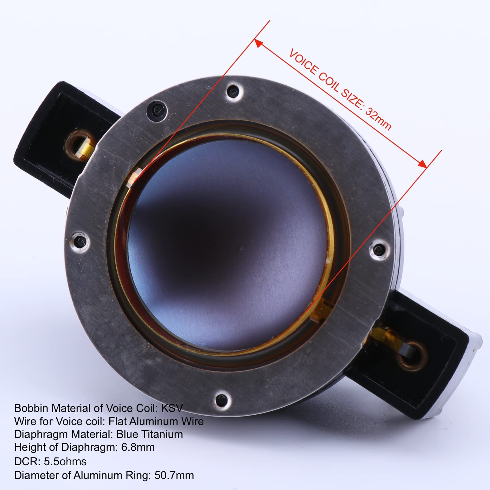 SPATHIPHYLLUM Speaker Replacement Horn Diaphragm fits for Electro Voice - EV DH3, DH2005, DH2010A, 8332442, 8330990, 8330581, SH1502ER, SH1512ER, EVA-2082, Force, S12, S15, S15M and Many More