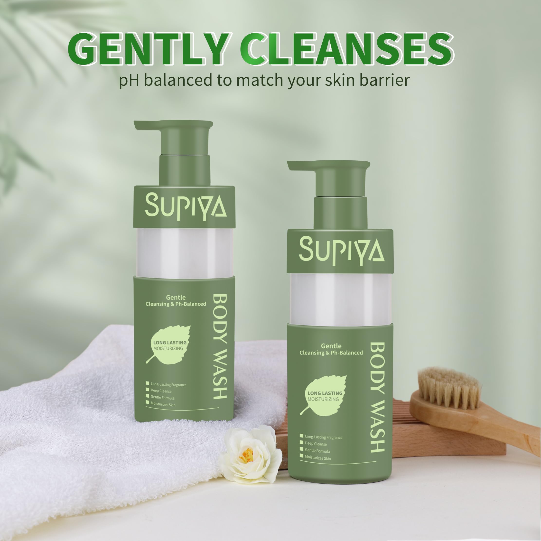 SUPIYA Mosturizing Body Wash for 24 Hr, Natural Shower Gel Gentle Cleanses - Image 3