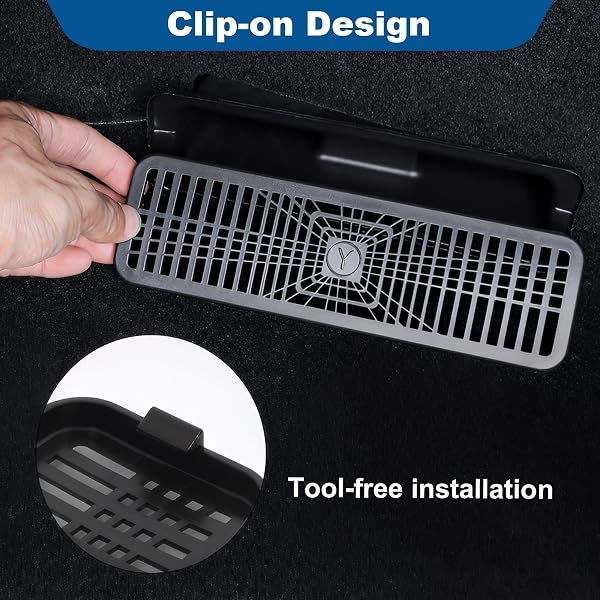 2 Pièces Cache de Ventilation pour Tesla Model Y 2025 2026, Cache Grille de Ventilation Sous Siège Installation Sans Outil, Auto Air Vent Housse de Protection Accessoires - 2