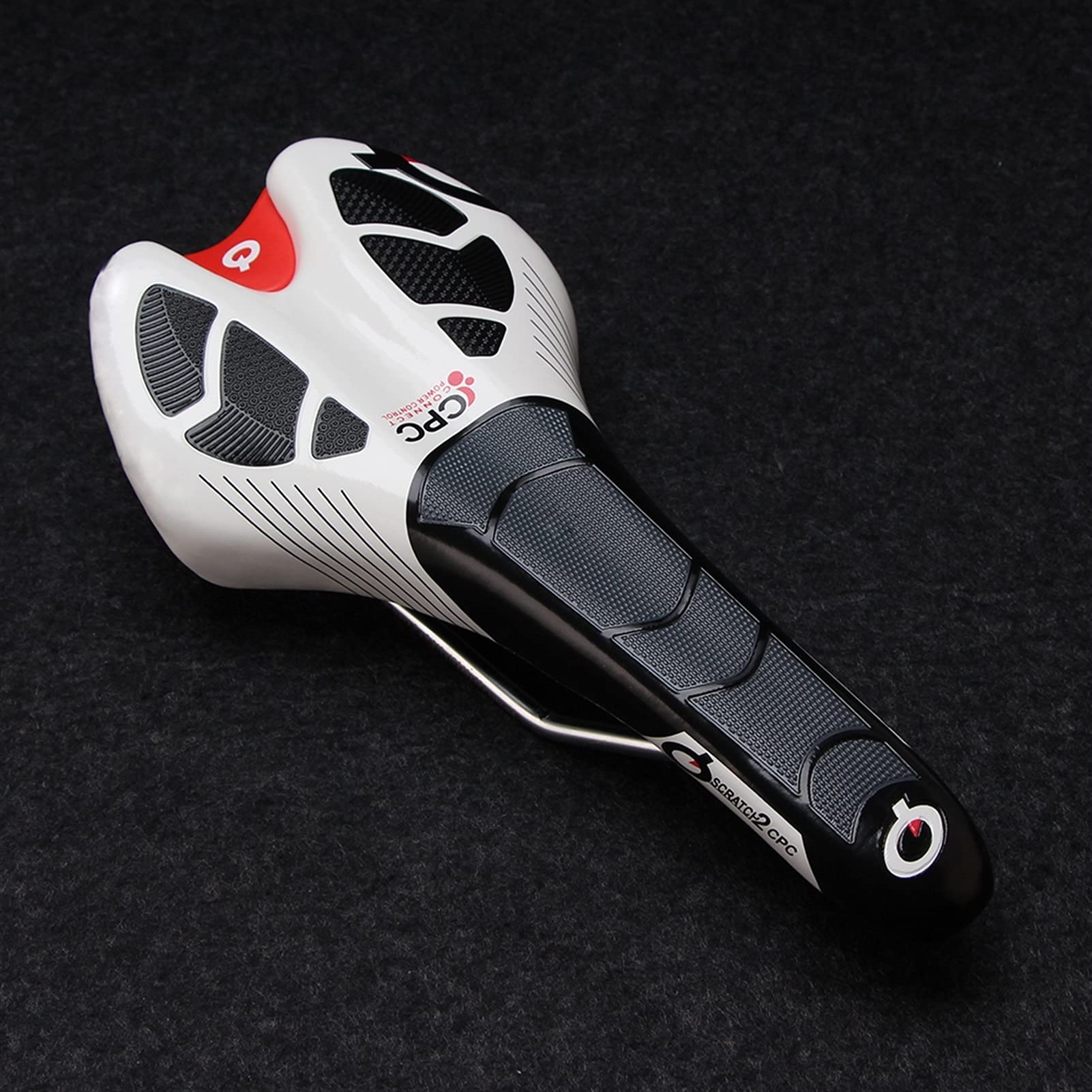 Sella Bici Comoda,Sella Mtb Cycling Saddle Triathlon Racing Mtb Road Bike Seat Confortevole Bicicletta Uomini anteriori cuscini da equitazione(White)