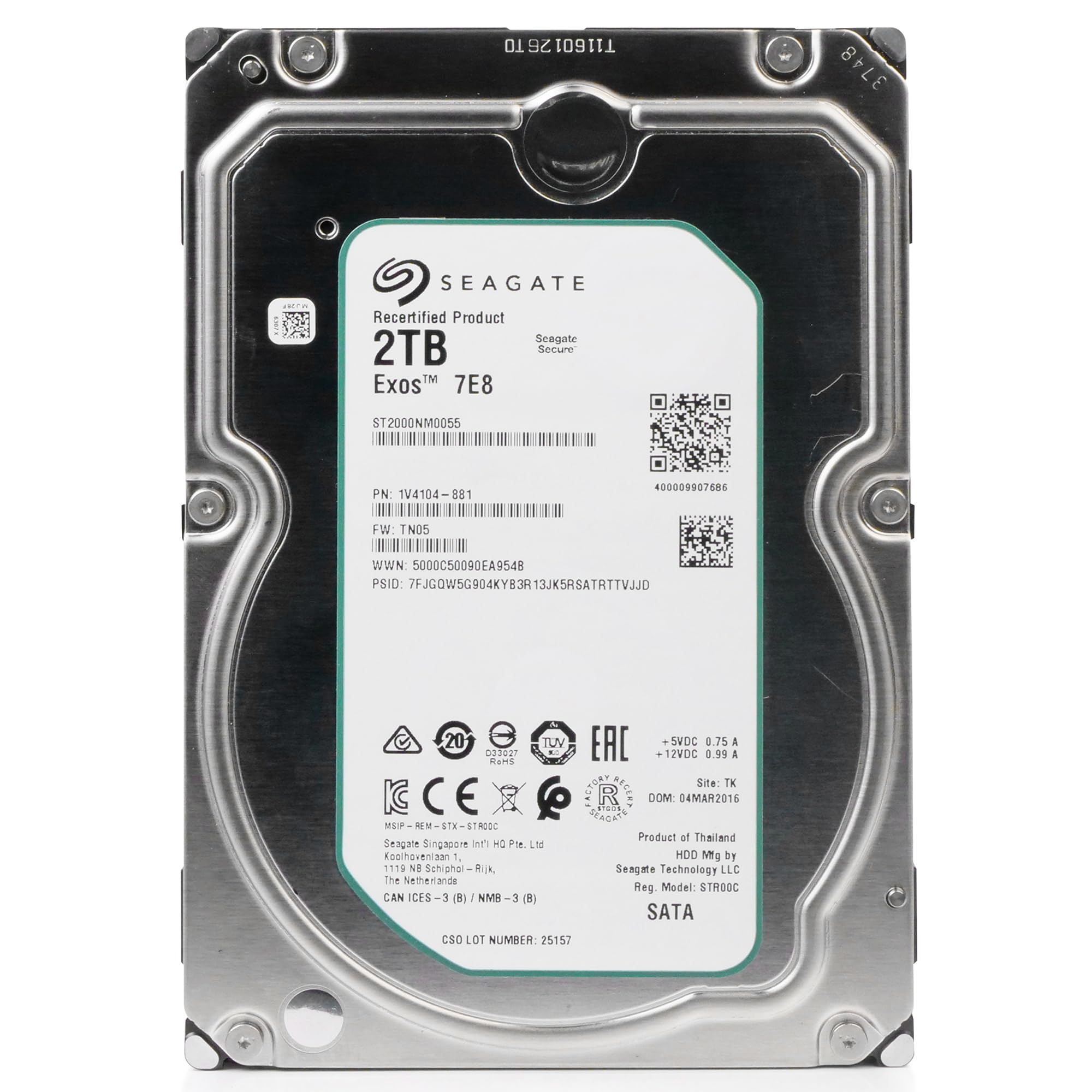 Amazon.com: Seagate ST2000NM0055 Enterprise Capacity 3.5'' HDD 2TB
