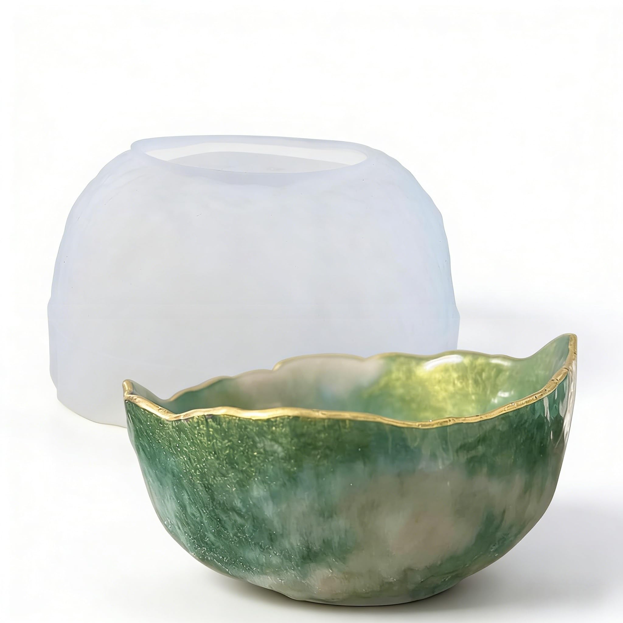 EPODA Epoxy Silikonform Schüssel, Resin Silikonform Gießform Tablett, Irregulär Tray Formen, Resin Schüssel Form für DIY Teetablett Obsttablett Kunsthandwerk
