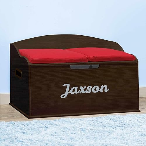 Miniatura 9 de DIBSIES Caja de juguetes personalizada Creative Wonders, serie Signature para niños, 30 x 19.25 x 18 pulgadas, tapa de cierre suave (blanco)