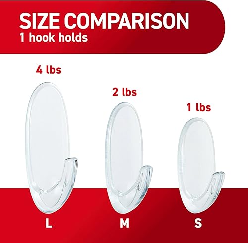 Miniatura 5 de 3M Command - Ganchos y tiras transparentes, de plástico, mediano, 50 ganchos con tiras adhesivas por caja (MMM17091CLRCABP)