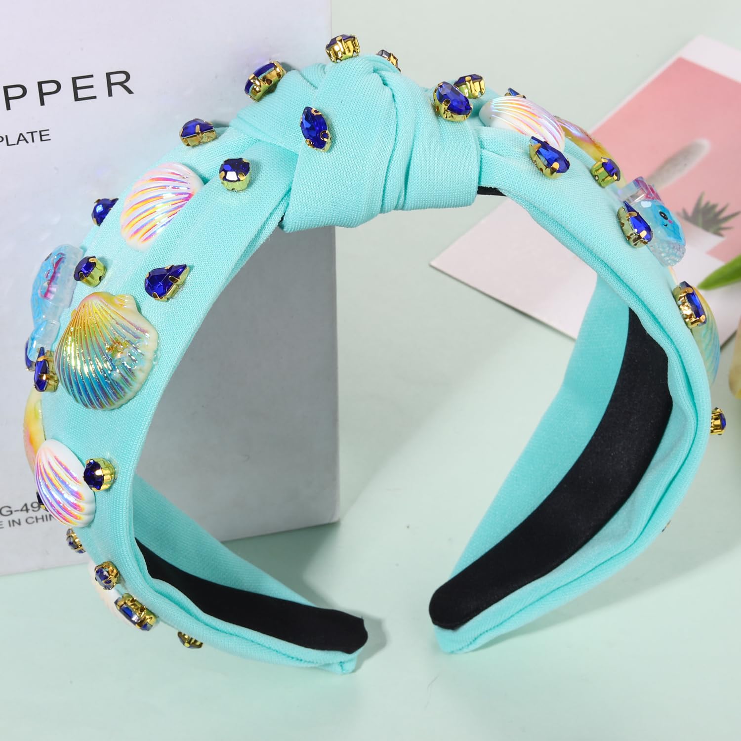 Amazon.com : CEALXHENY Seashell Headband Summer Headbands  display picture 2