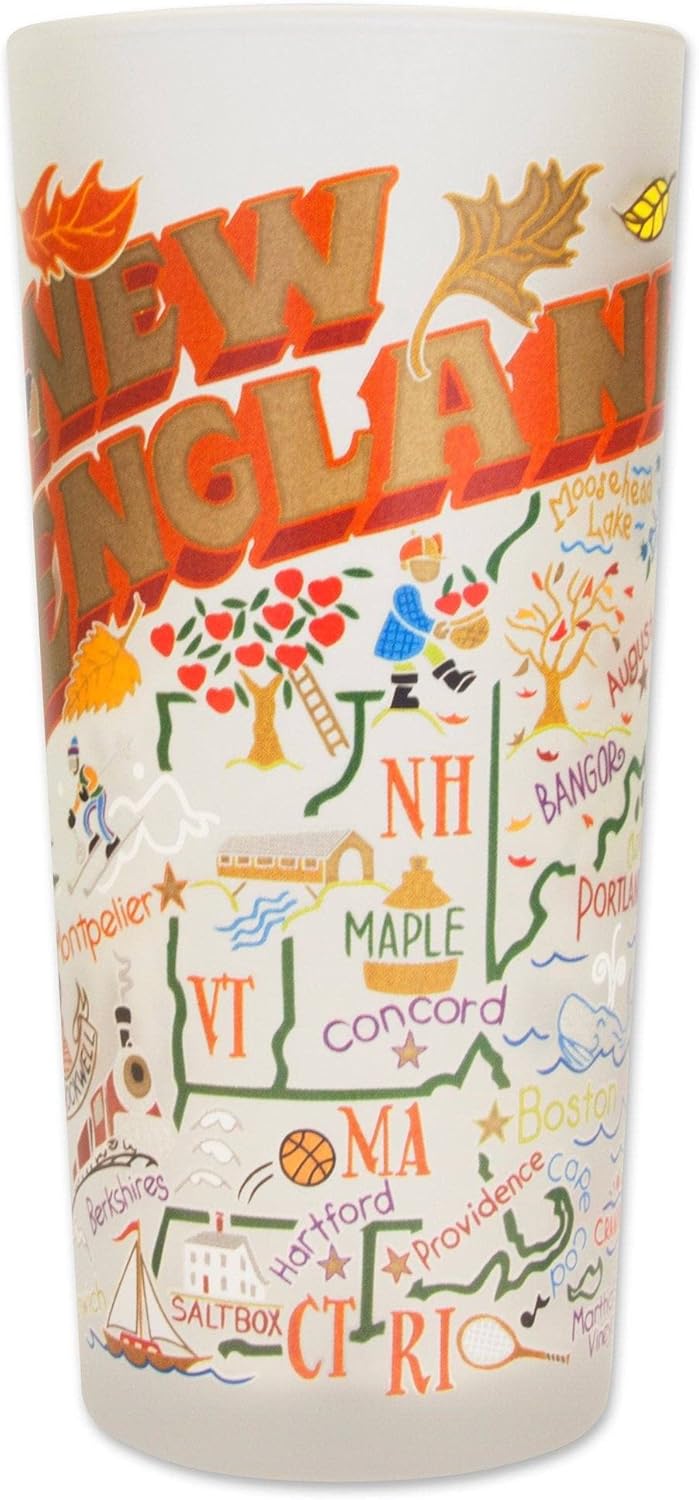 Catstudio Drinking Glass, New England Frosted Glass Cup