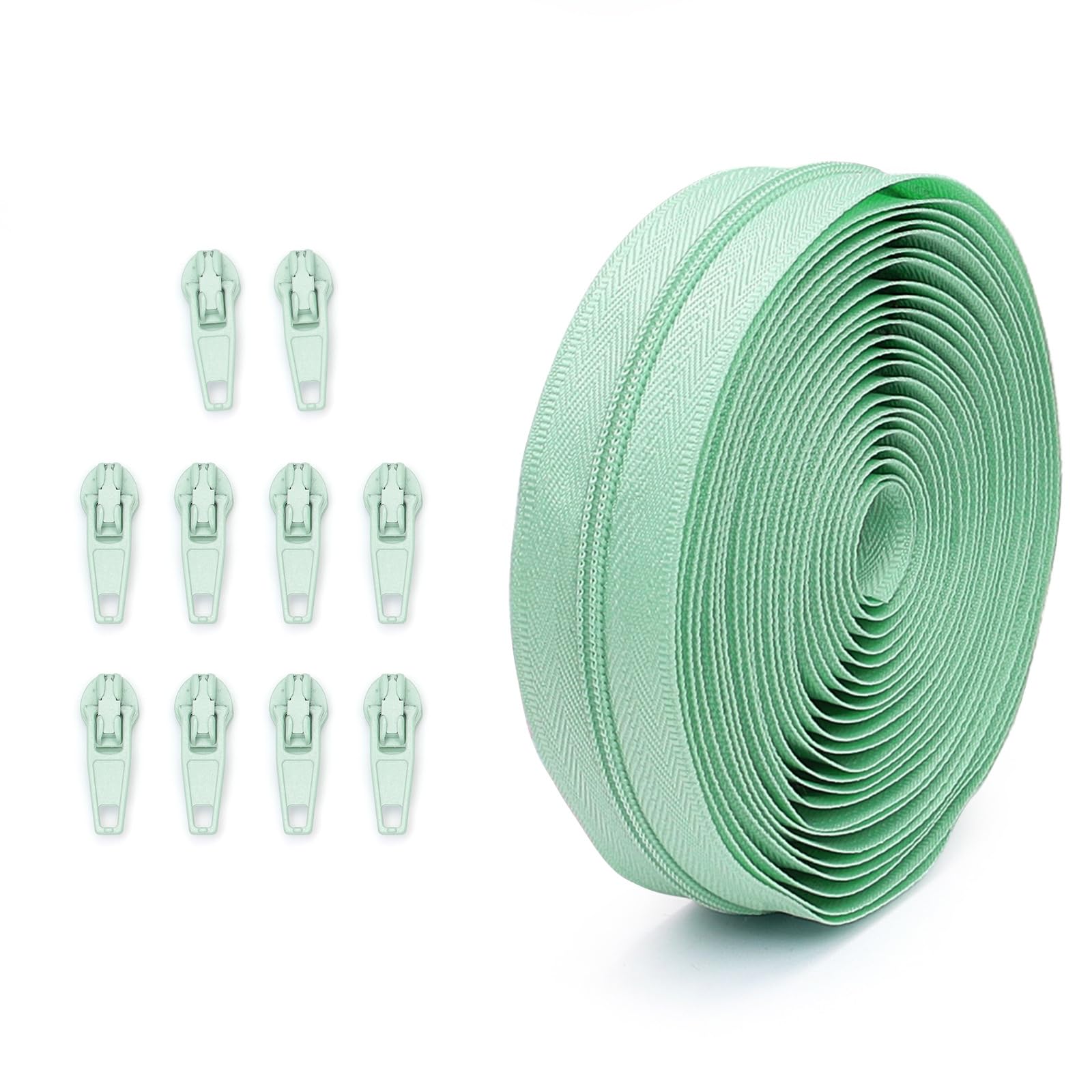 Zippers Repair Kits # 3 Nylon Coil Sewing Zippers Zips Pulls Sliders Sewing Supplies for Tailor Craft Bag