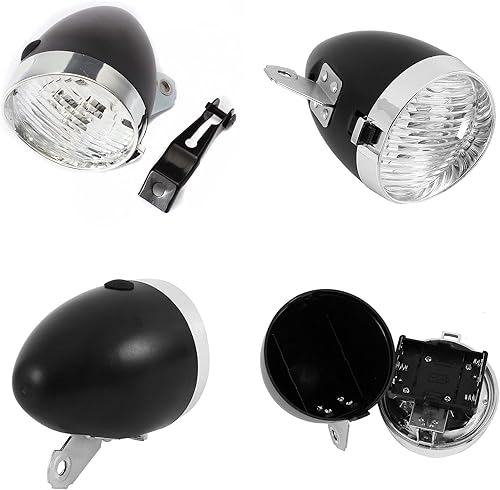 Miniatura 2 de Faro delantero retro para bicicleta de noche, luces de bicicleta vintage delanteras y traseras, piezas de bicicleta Lowrider, linterna, luces LED de