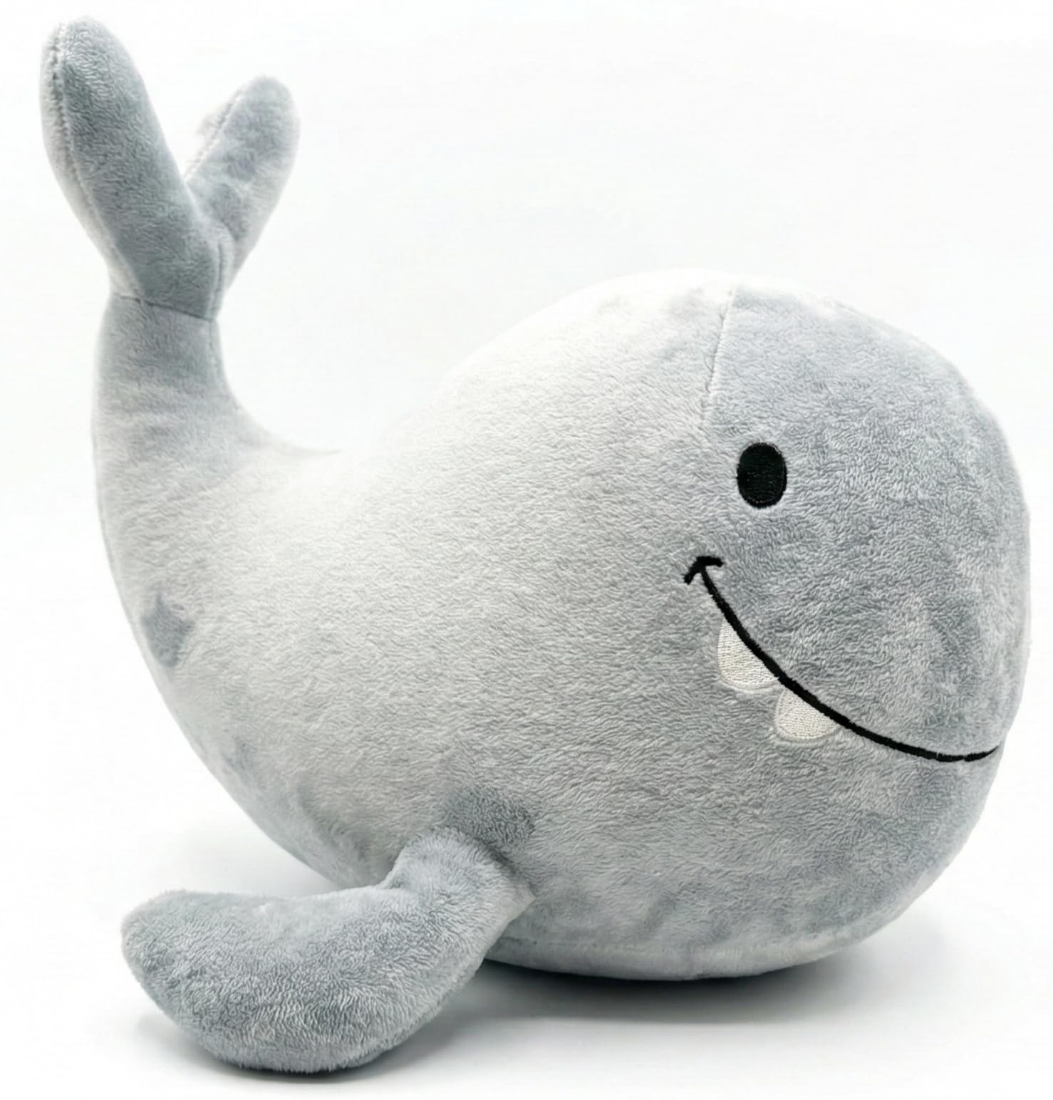 Grey Whale Doorstop – 1.4 kg Heavy Fabric Door Holder, 28 × 22 × 20 cm, Decorative Door Stop for Living Room, Hallway & Children’s Bedroom