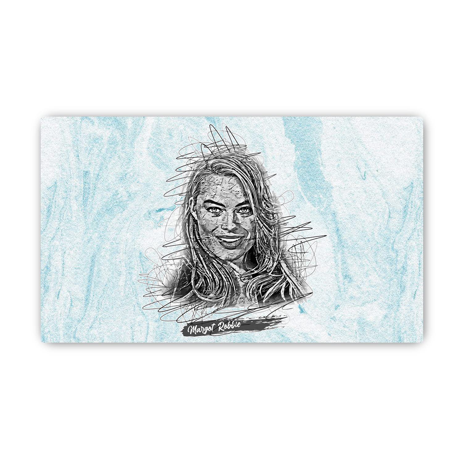 Margot Actress Doormat Robbie Merch Indoor Outdoor Welcome Mat Rubber Base Non Slip for Home Bathroom Bedroom Living Room - 008