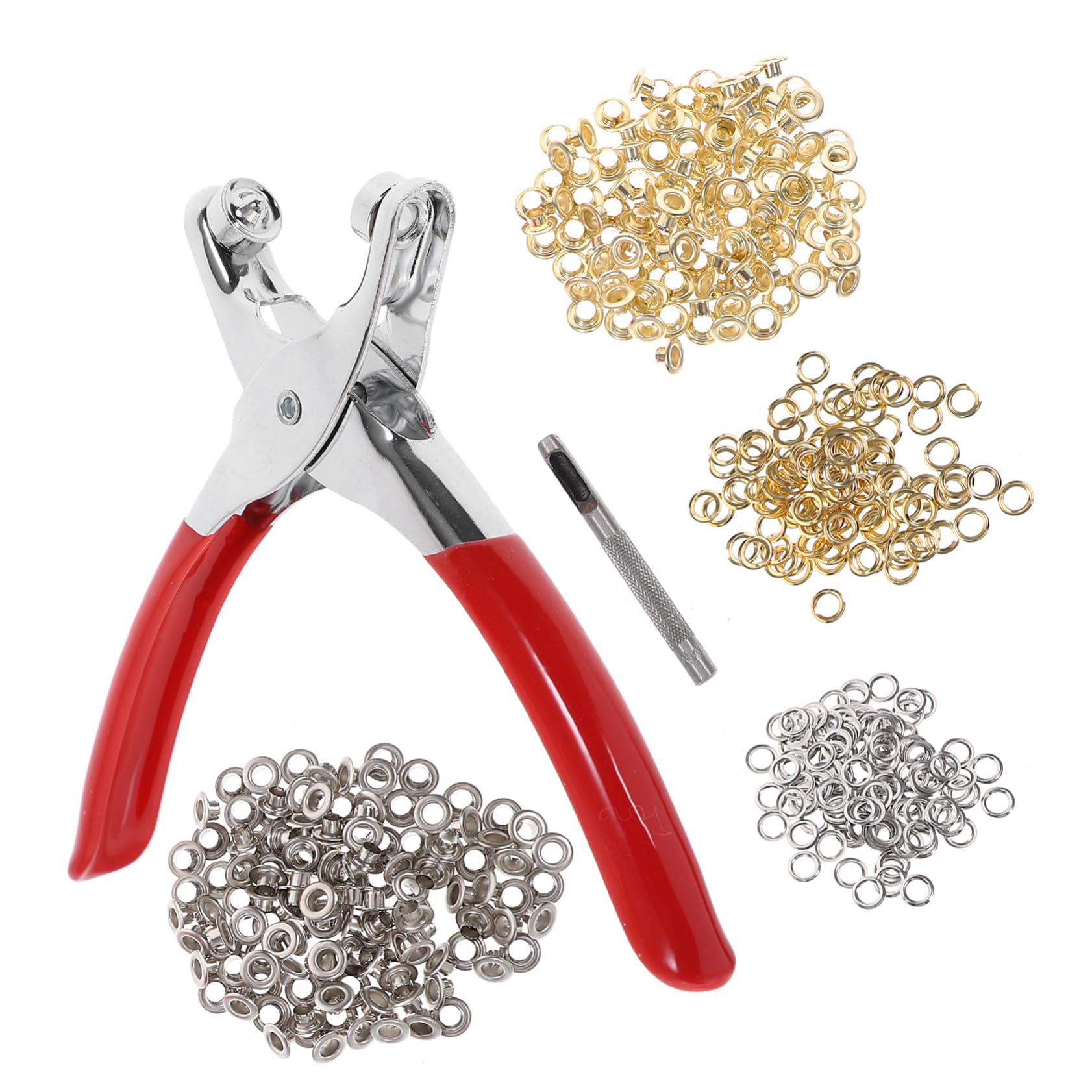 PRETYZOOM DIY Grommet Eyelet Tool Kit 2 Colors 800pcs Metal Eyelets Washers for Clothing Shoes Belts