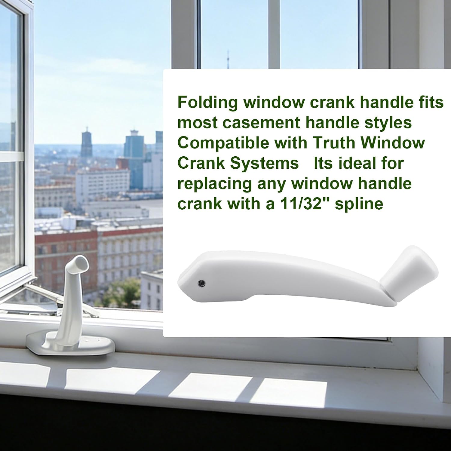 11/32" Folding Casement Window Crank Handle for Prime-Line TH 22253