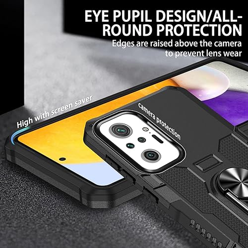 Miniatura 4 de OEURVQO Funda para Redmi Note 10 Pro Redmi Note 10 Pro Max, fundas militares resistentes, cubierta de protección de cámara deslizante integrada con