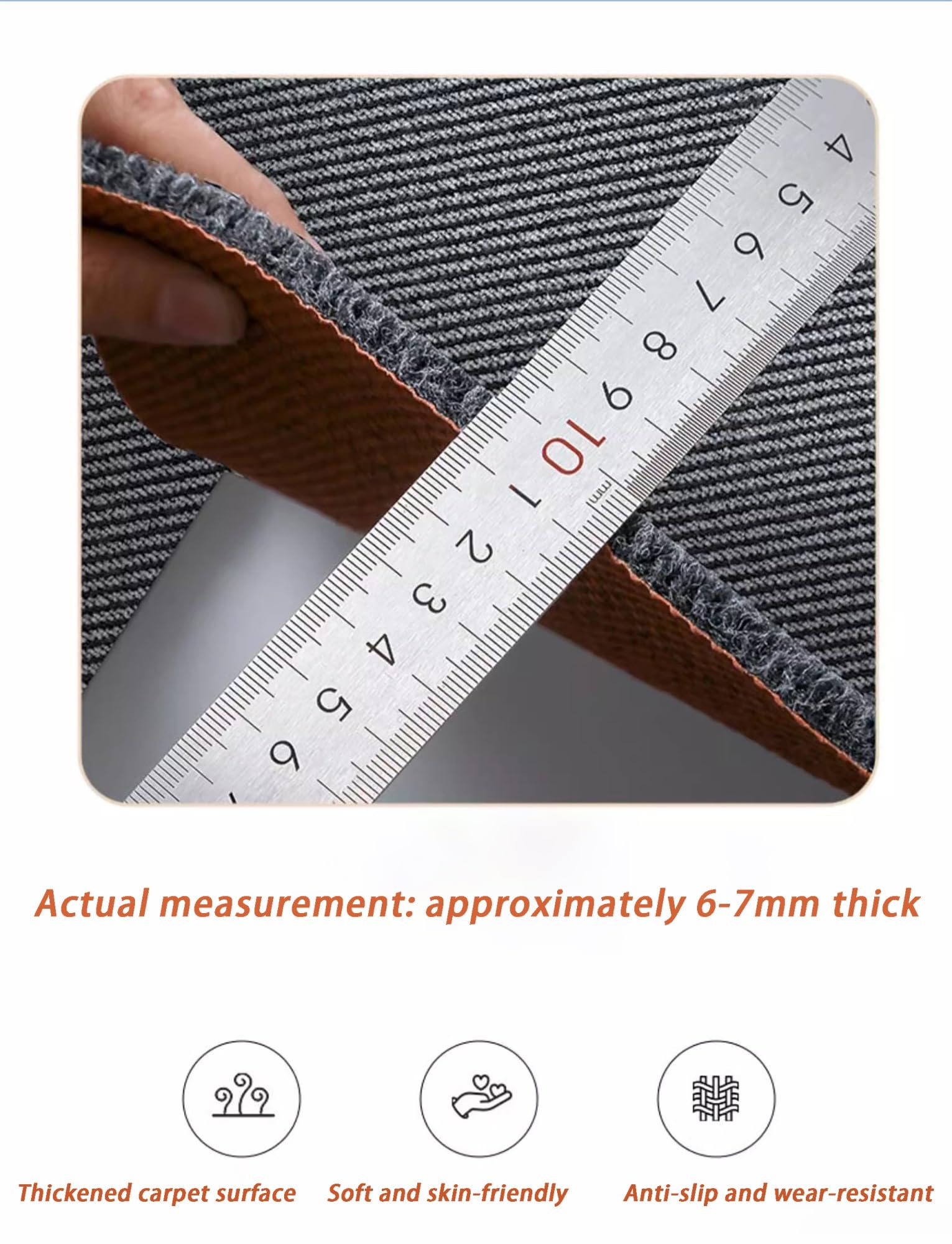 Tapis commercial à couverture complète pour les entreprises, revêtement de sol intérieur épais antidérapant, grande surface personnalisable sous le bureau