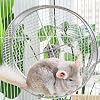 Large Stainless Steel 11.81L x 3.94W x 11.81H Silent Running Wheel for Chinchilla, Toys for Cage, Super Mute Spinner Exercise Running Wheel for Gerbils, Rat, Mice