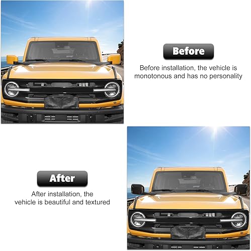 Miniatura 2 de Kit de cubierta de espejo retrovisor de fibra de carbono, accesorios de decoración exterior para Ford Bronco 2021 2022 2023