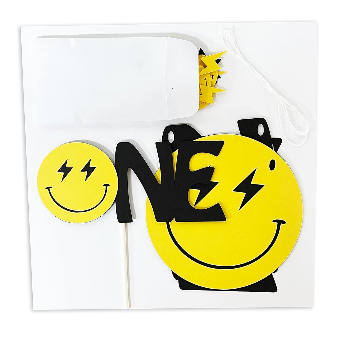 One Happy Dude Birthday Decorations (One Happy Dude Cake Topper, Highchair Banner + Confetti Bundle) one happy dude 1st birthday decorations : Handmade Products