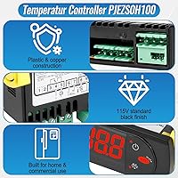 Vista 5 de Sustitución para Controlador de Temperatura Carel PJEZS0H100, para Refrigeradores/Congeladores de 115V 50/60hz, Termostato Digital Programable