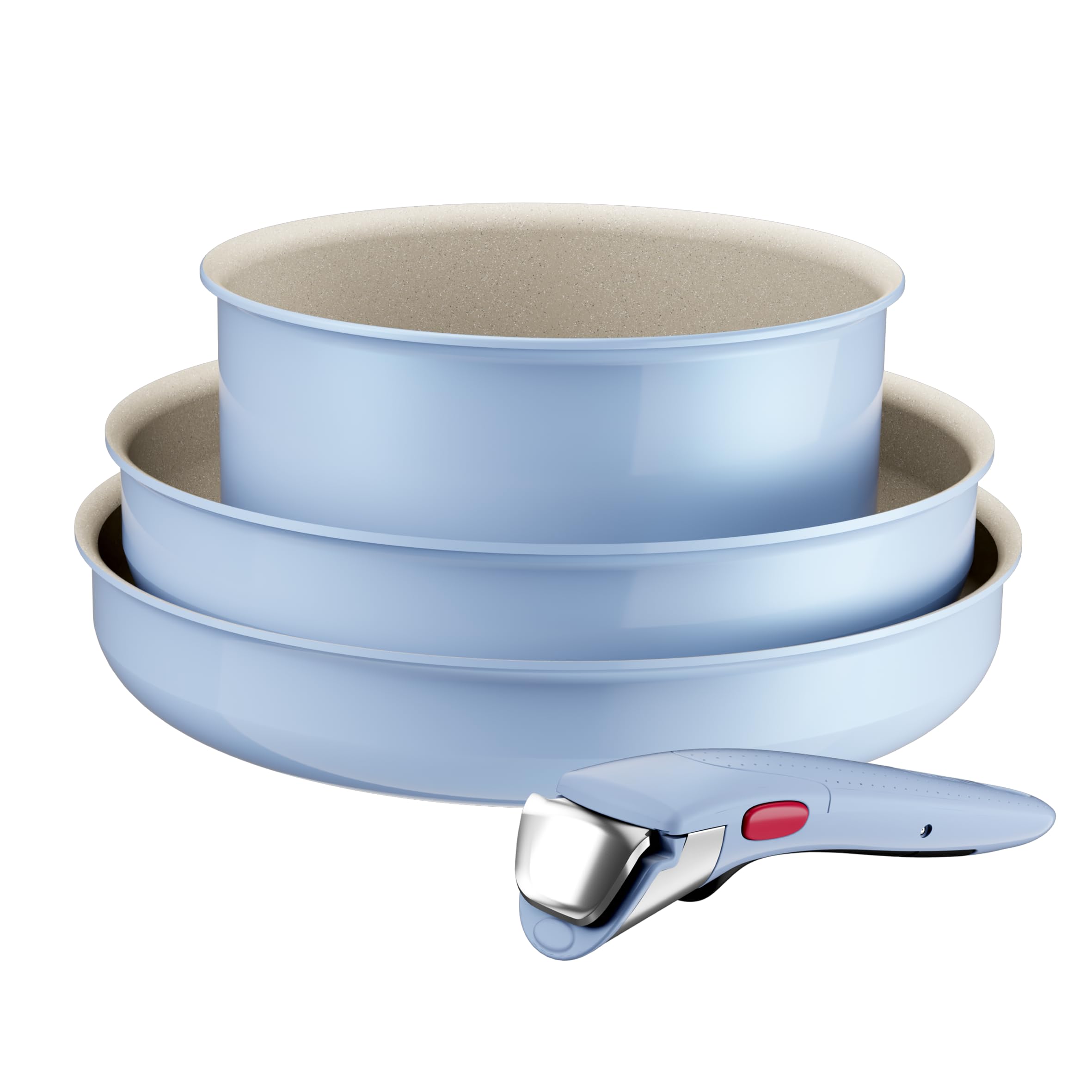 Tefal Ingenio Serenity, 4-Piece Cookware Set, Non-Stick Coating, Safe Detachable Handle, Stackable,...