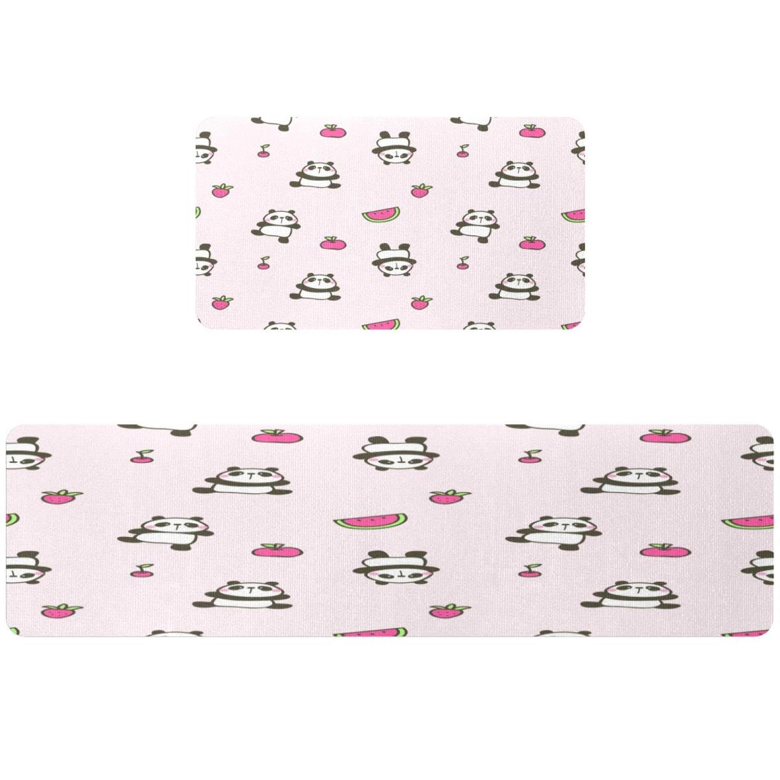 Tapis de cuisine antidérapants lot de 2 lavables motif panda mignon