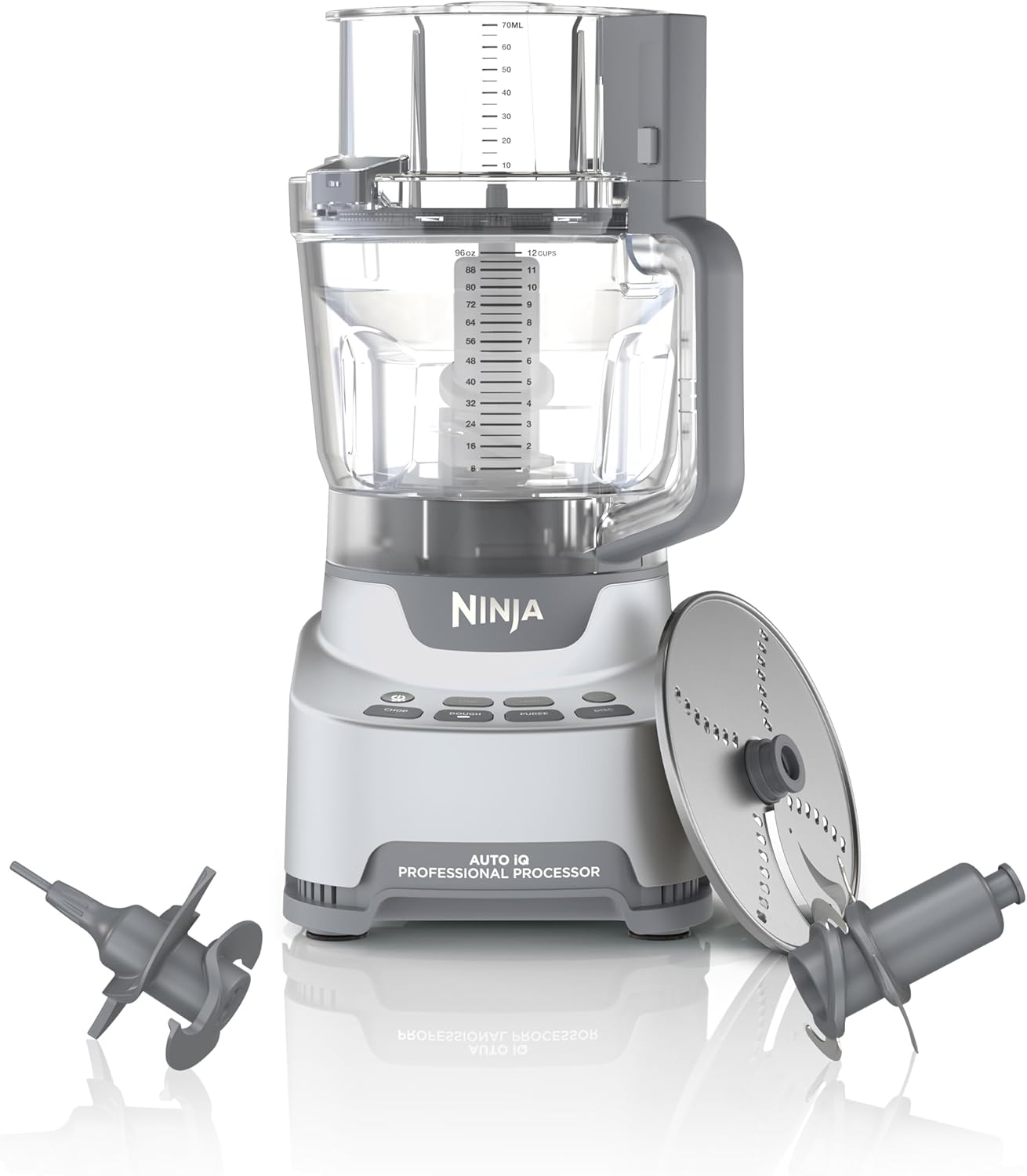 Ninja NF700 Professional XL Food Processor, 1000 Watts, 4-in-1, Chopping, Slicing/Shredding, Purees, Dough, 12-Cup Processor Bowl, Silver (Renewed)