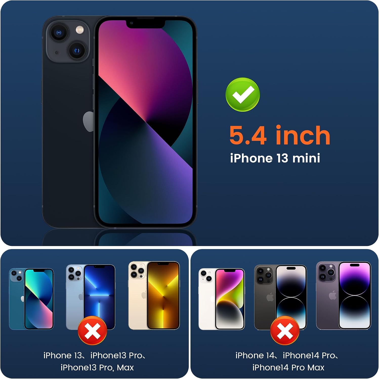 Fotbor 2 Pack Compatible for iPhone 13 Mini Privacy Screen Protector, Anti Spy Private Case Friendly Anti-Scratch 9H Hardness Tempered Glass image 2