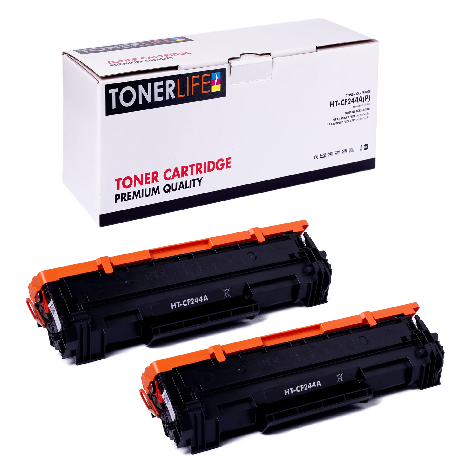 Toner Noir Jhaan CF244A Compatible HP 244A - Pour Imprimantes LaserJet Pro M28w, M15w, M29w, Etc. - 1000 Pages