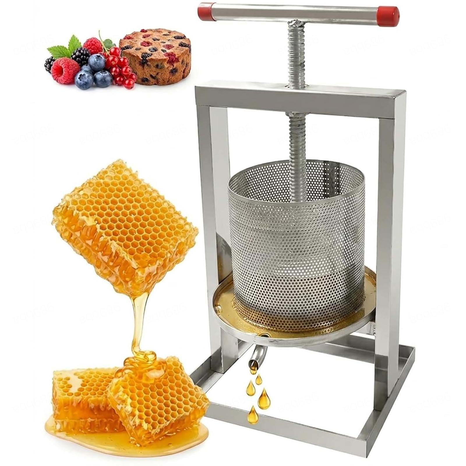 smielatore manuale pressa per miele in acciaio manual honey press extractor Attrezzatura apicoltura per Apicoltura Agricoltura Strumento,2L