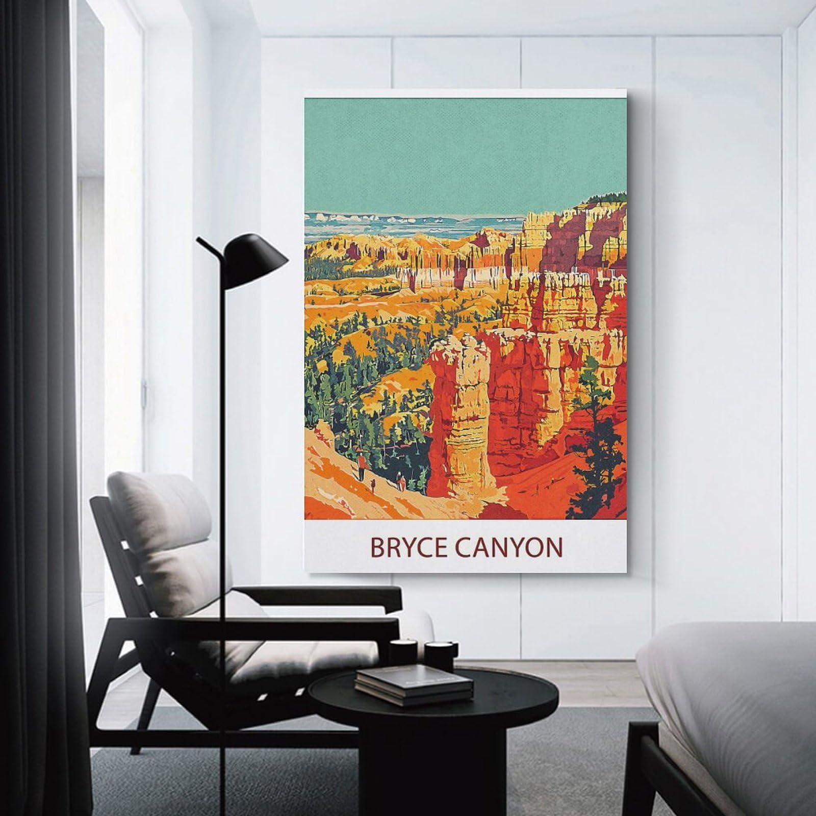 Junmoney Wall Art Print Bryce Canyon National Park(3), 20x30inch(50x75cm), for Hallway, Bedroom Or Modern Interiors, Thoughtful Wall Decor for Art Lovers