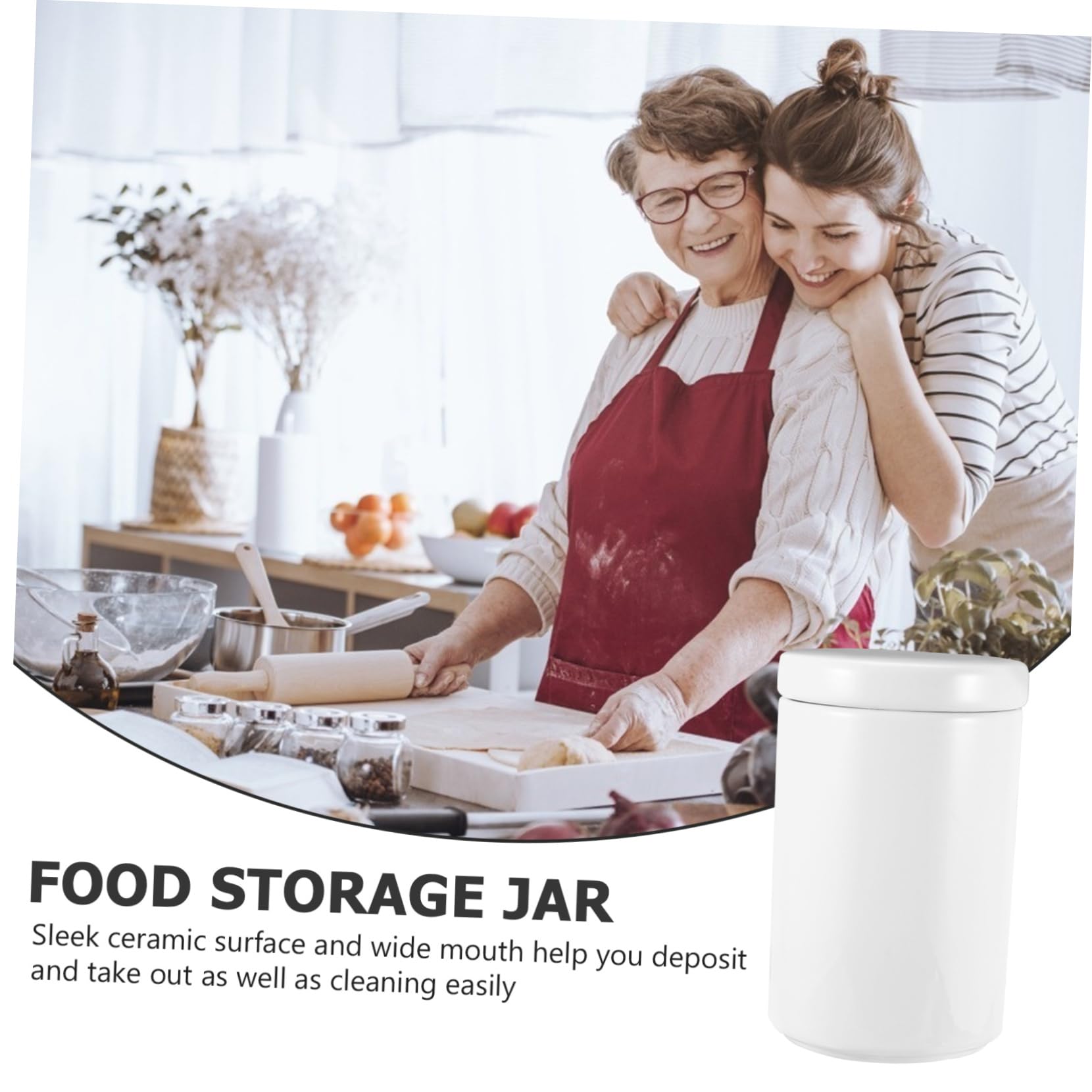 1pezzi Barattolo in Per Tè Contenitore Sigillato Per Conservazione Alimentare Vaso Smalto Liscio Per e Casa