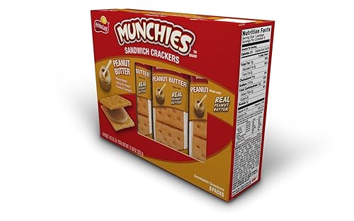 Munchies - Galletas de mantequilla de maní en queso sándwich, 11.36 onzas (paquete de 1)