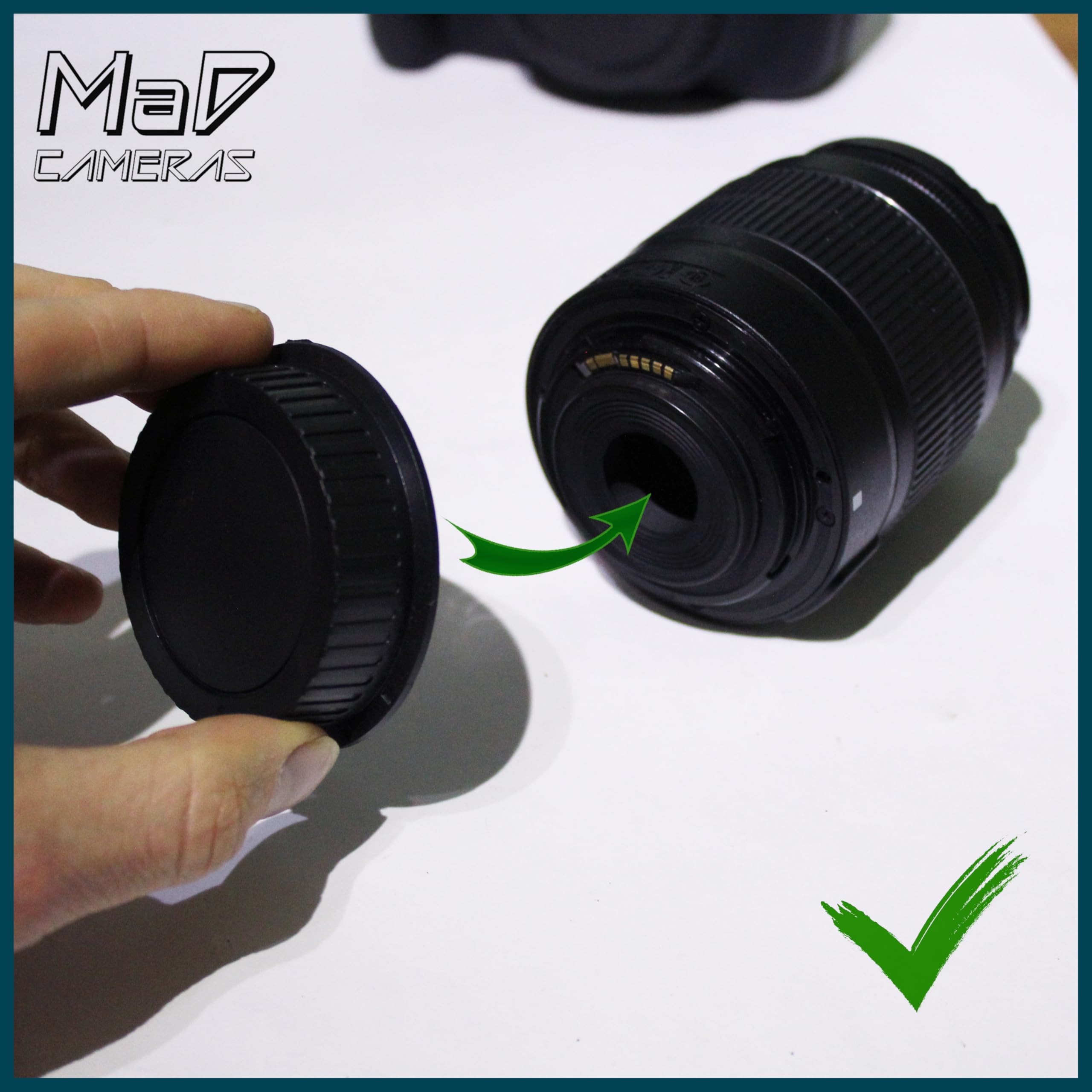 MaD Cameras 2x Staubschutzkappen Für Canon EF/EF-S Objektive – Hintere Abdeckung, Staub- Und Feuchtigkeitssicher